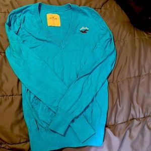 Blue shirt girls long sleeve Hollister